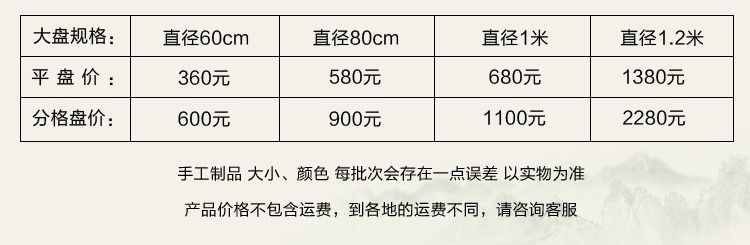 陶瓷酒店海鮮大盤價格表