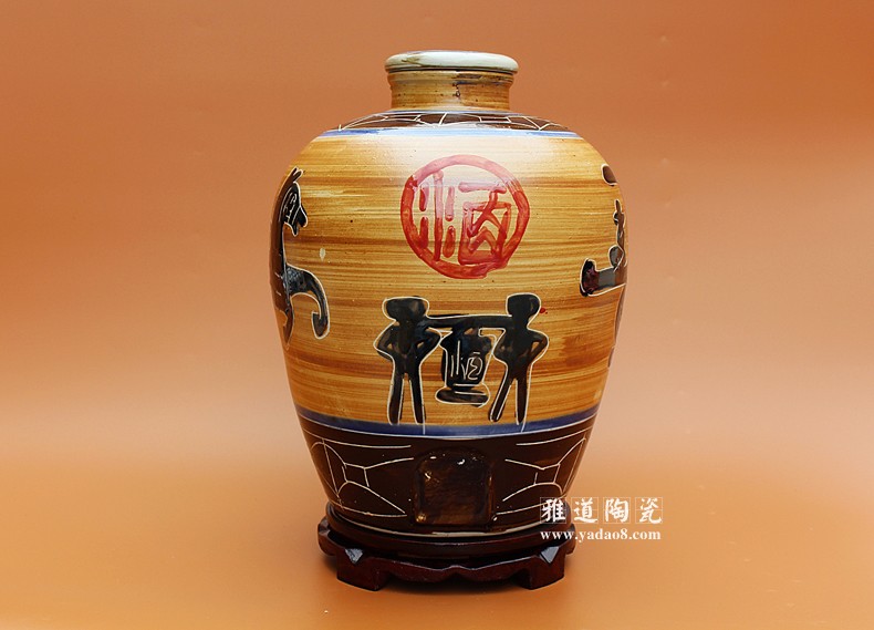 景德鎮仿古陶瓷酒壇20斤馬車款