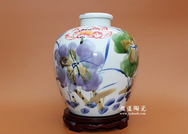 30斤景德鎮瓷器陶瓷酒壇子窯變荷花