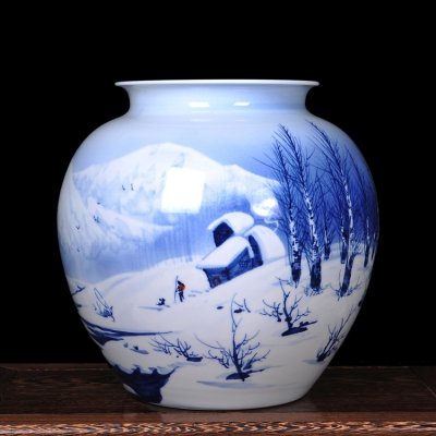 景德鎮黃志勇手繪花瓶家居工藝品擺