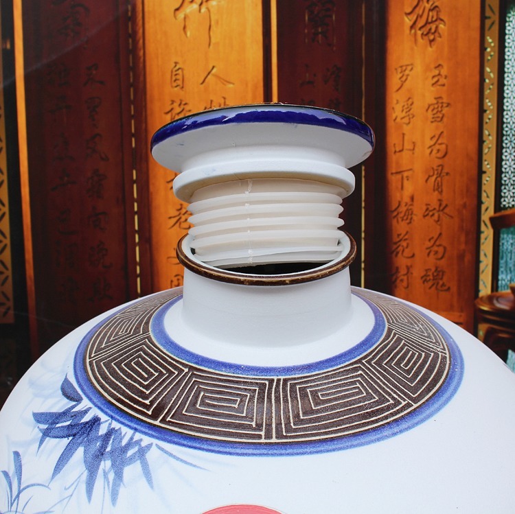 100斤陶瓷酒壇手繪李白醉酒圖