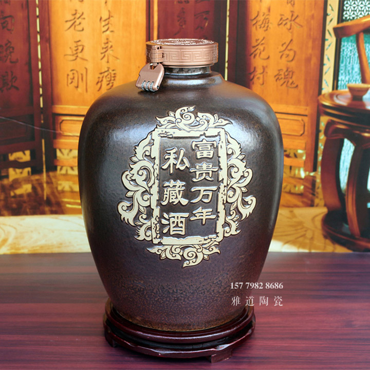 景德鎮10斤20斤雕刻密封加厚酒壇