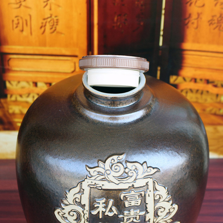 景德鎮10斤20斤雕刻密封加厚酒壇