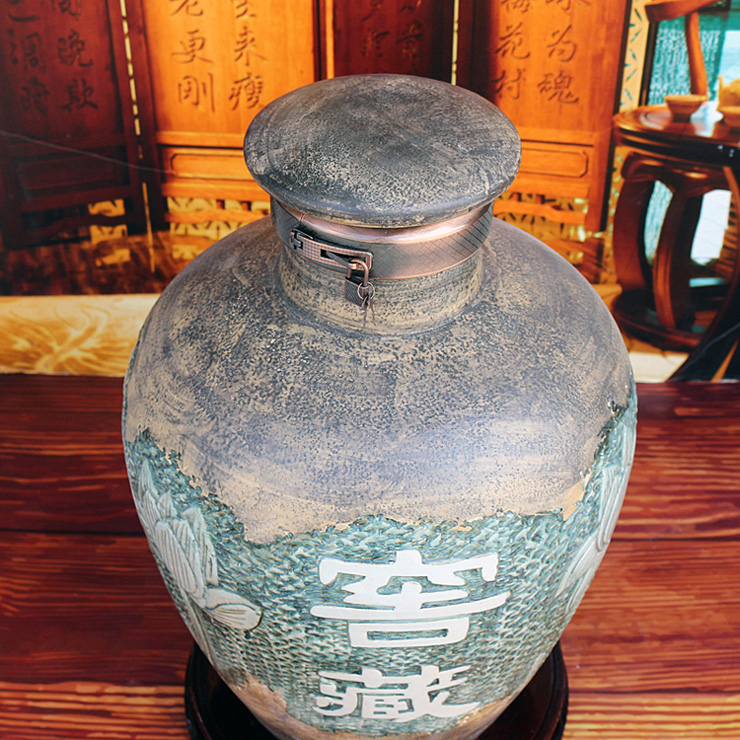 景德鎮陶瓷50斤藏酒必備陶瓷酒壇