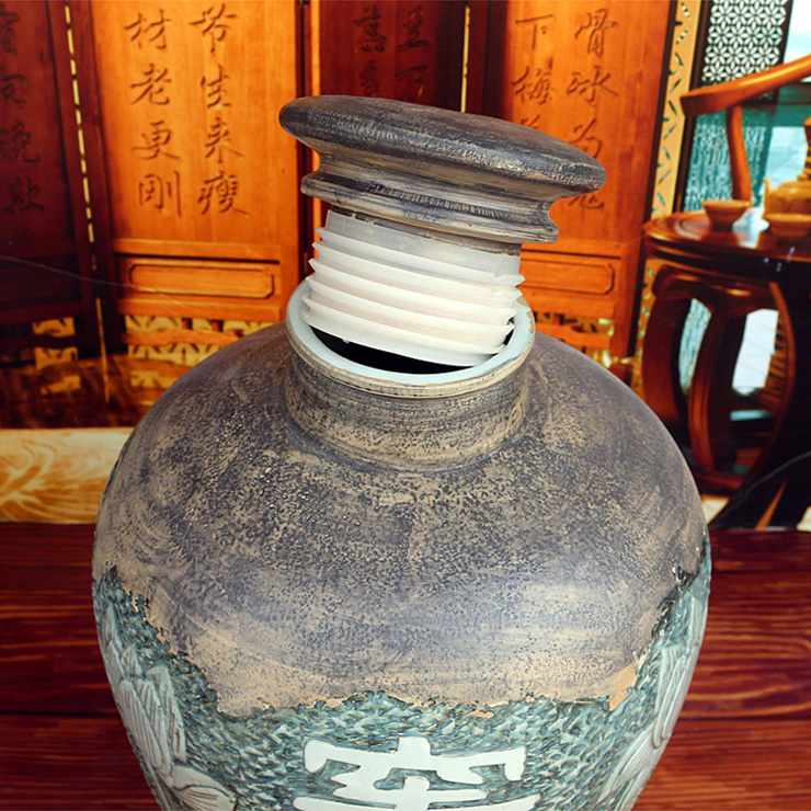 景德鎮陶瓷50斤藏酒必備陶瓷酒壇