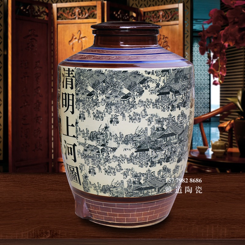 景德鎮100斤裝陶瓷大酒壇（清明上河圖）