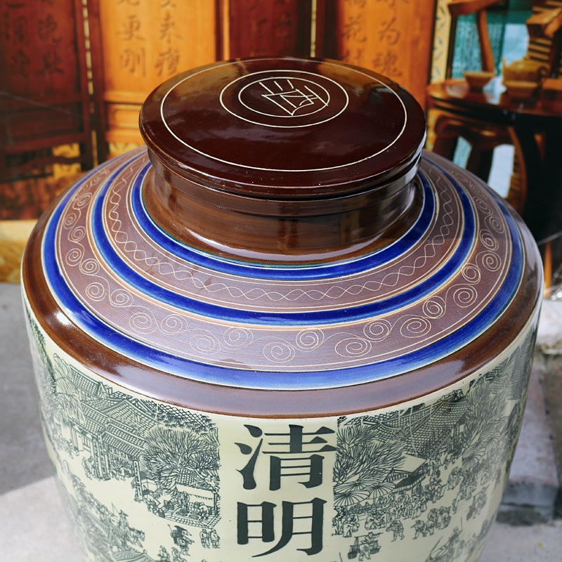 景德鎮100斤裝陶瓷大酒壇（清明上河圖）