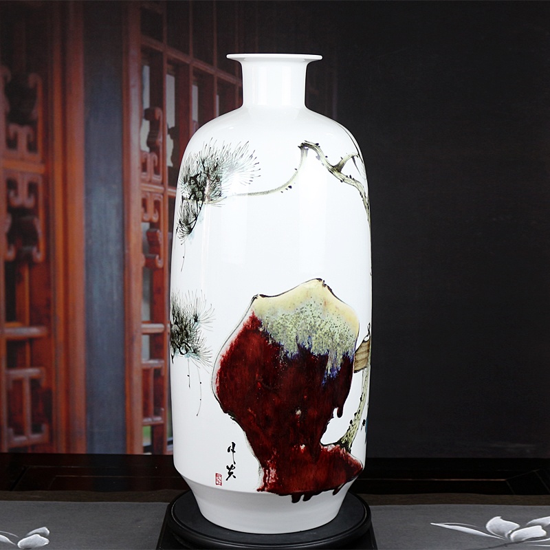 手繪高溫窯變藝術品花瓶（松居）