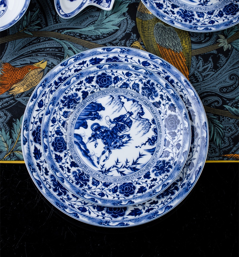 68頭景德鎮陶瓷青花餐具套裝（鬼谷子）(圖7)