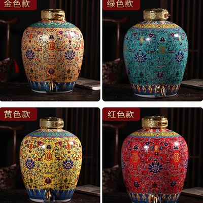 景德鎮5至50斤琺瑯彩工藝陶瓷酒壇