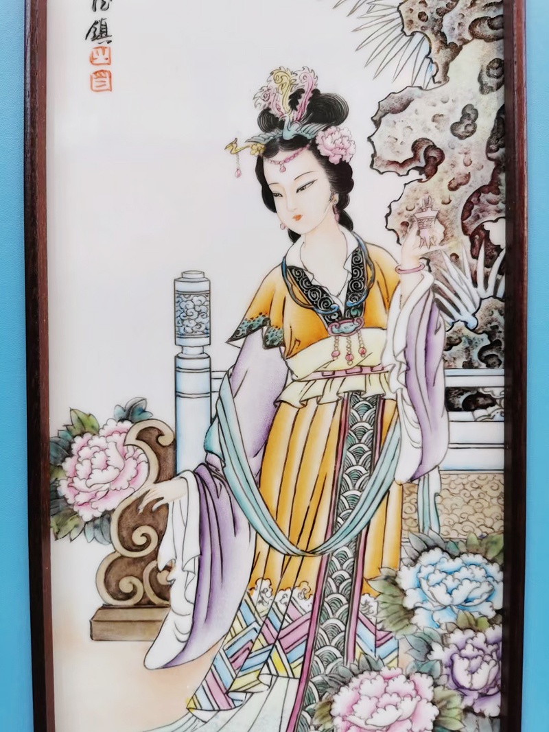 室內墻面裝飾條屏瓷板畫（四大美人）