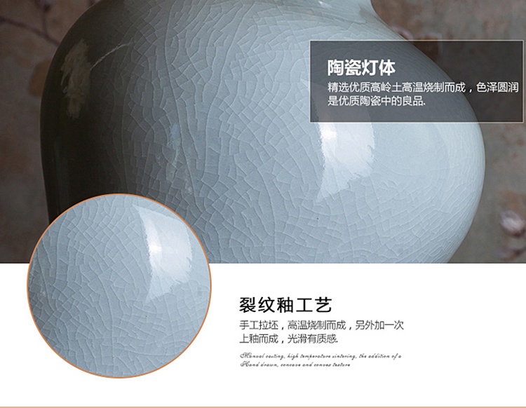 景德鎮陶瓷臥室床頭歐式創意裝飾臺燈