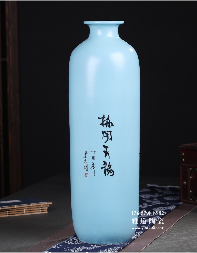 景德鎮手繪客廳電視柜陶瓷花瓶擺件